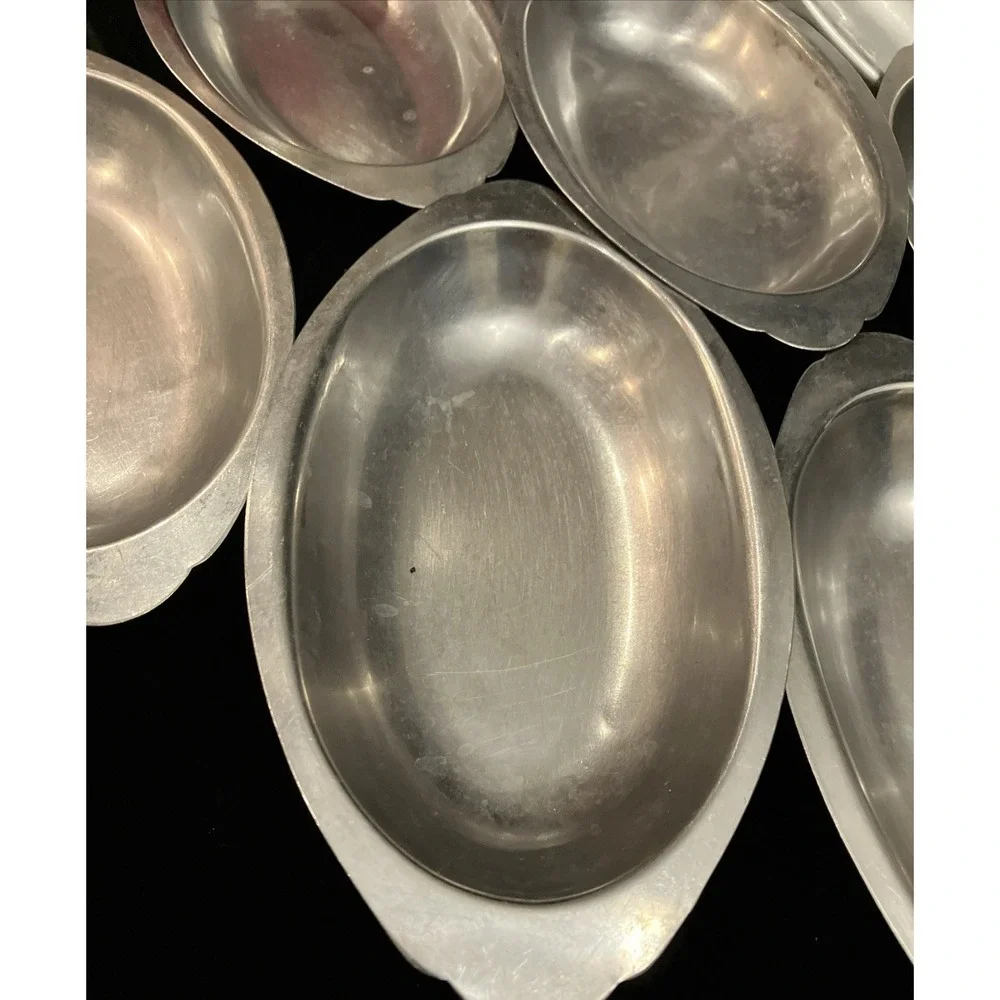Lot of 11 Oblong Oval Stainless Steel Serving Trays Bowls Brand Ware Japan VTG